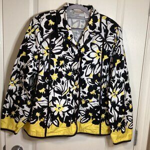 Drapers & Damon's Women's Colorful Cotton Blend Jacket Size 1X Pockets